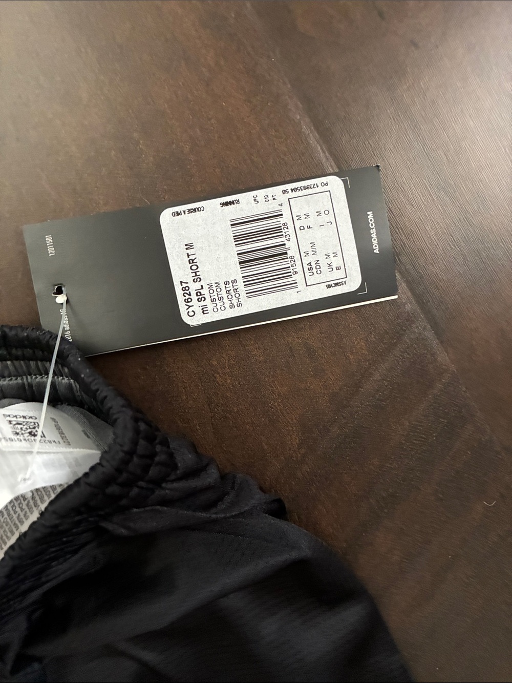 adidas Black Men’s Dual-Layer Energy Running Shorts with Gray Lining - Picture 2 of 7